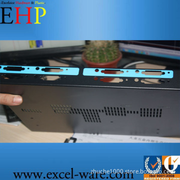 CUSTOM sheet metal fabrication router enclosure control box with powder black coating sand flat silk print